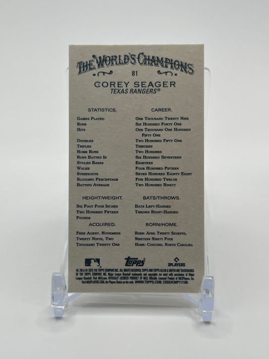 2025 Topps Allen & Ginter #81 Corey Seager Mini-Card