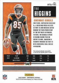 2020 Panini Contenders #RTS-THI Tee Higgins Rookie Ticket Swatches