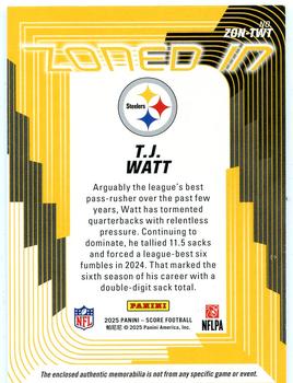 2025 Score #ZON-TWT T.J. Watt Zoned In Jerseys