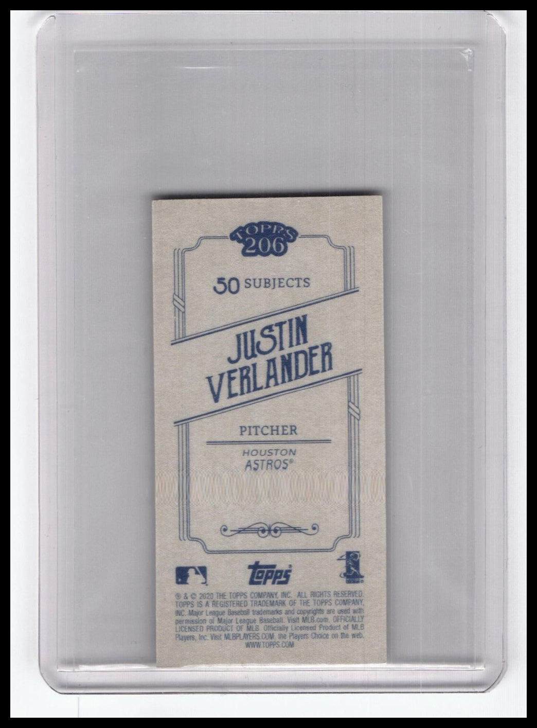 2020 Topps 206 #NNO Justin Verlander