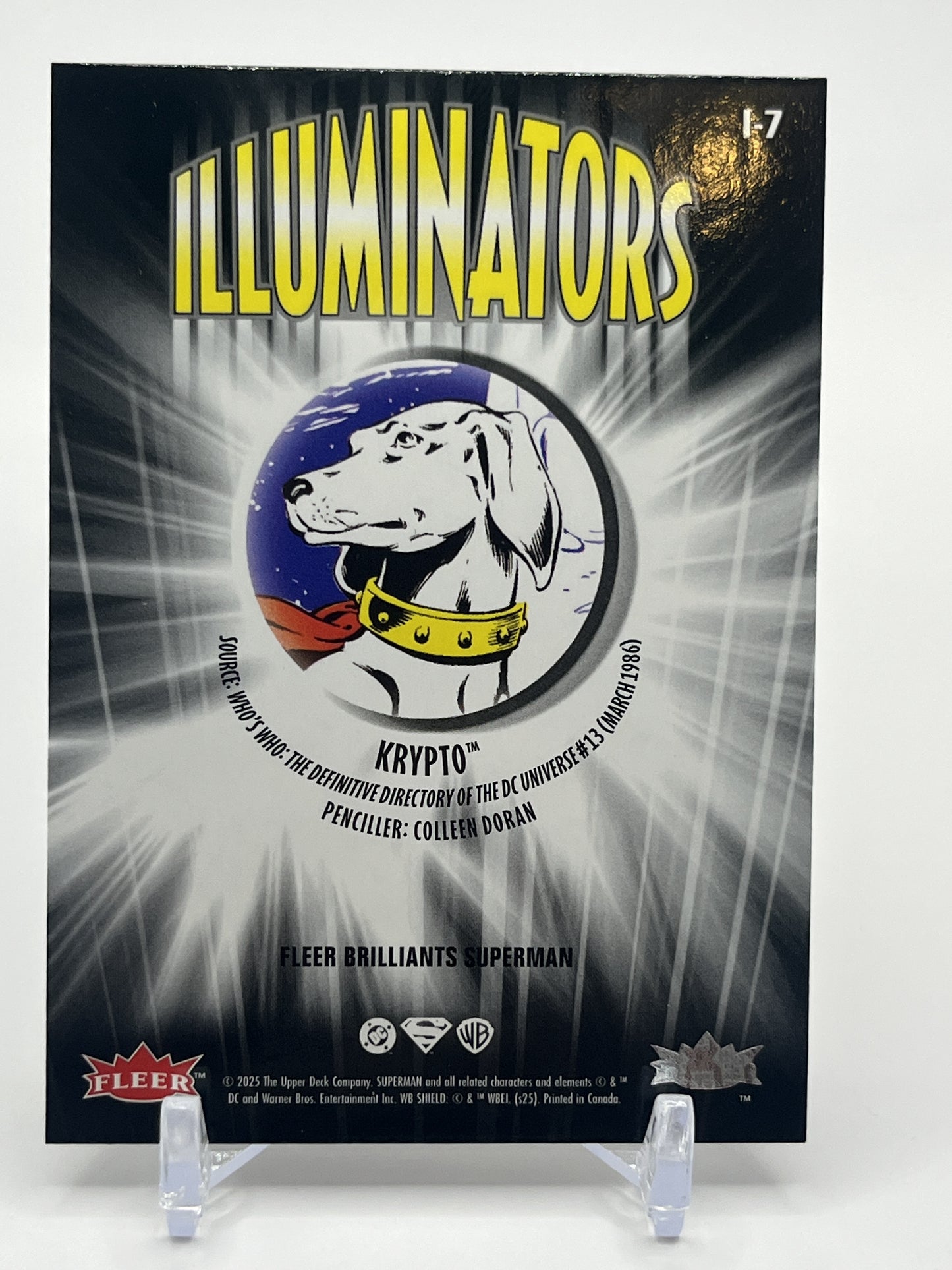2025 Fleer Brilliants Superman #I-7 Krypto Illuminators