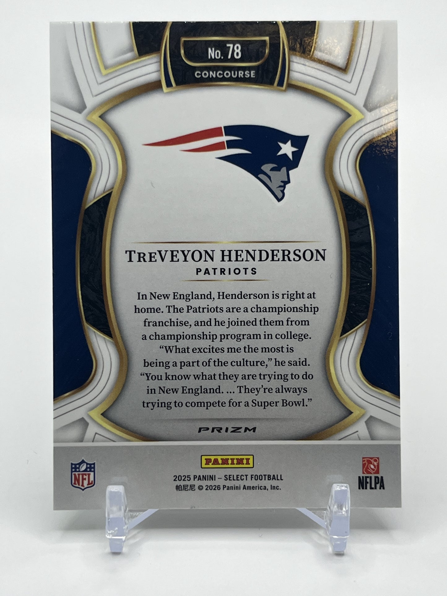 2025 Panini Select #78 TreVeyon Henderson Black and Green Prizm Shock RC