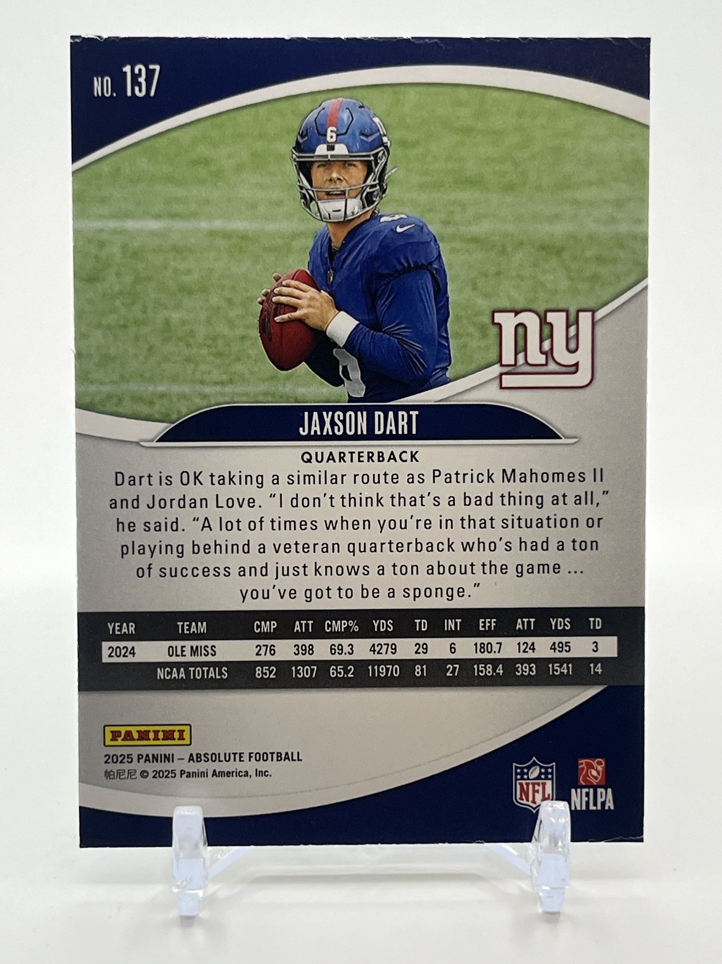 2025 Panini Absolute #137 Jaxson Dart Retail