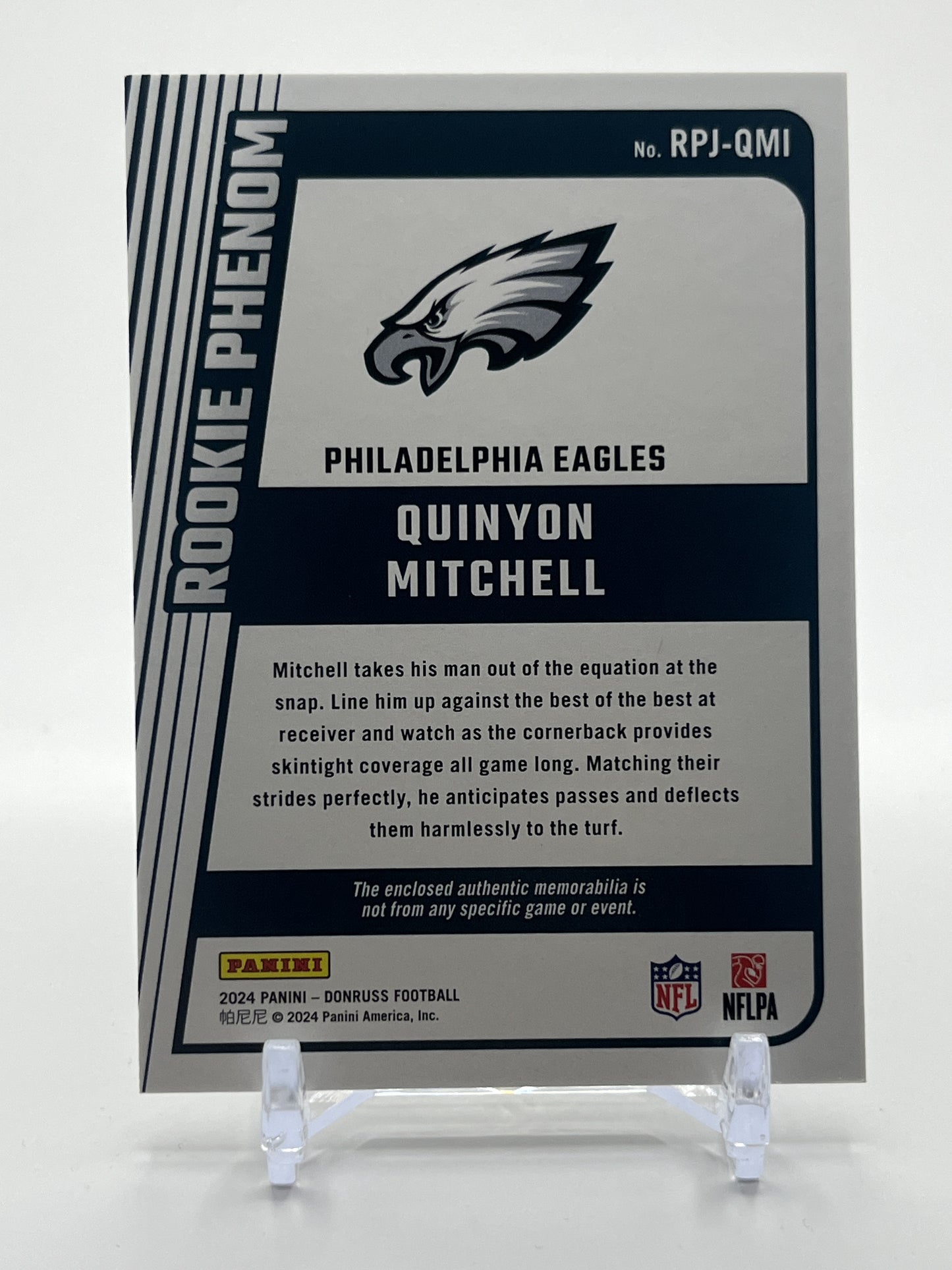 2024 Donruss #RPJ-QMI Quinyon Mitchell Rookie Phenom Jerseys