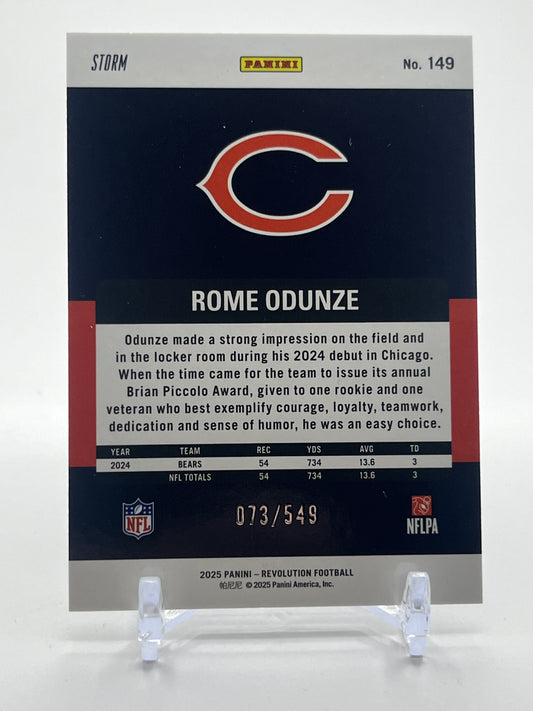 2025 Panini Revolution #149 Rome Odunze Blue Storm #/549