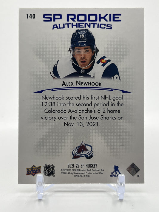 2021-22 SP #140 Alex Newhook Blue