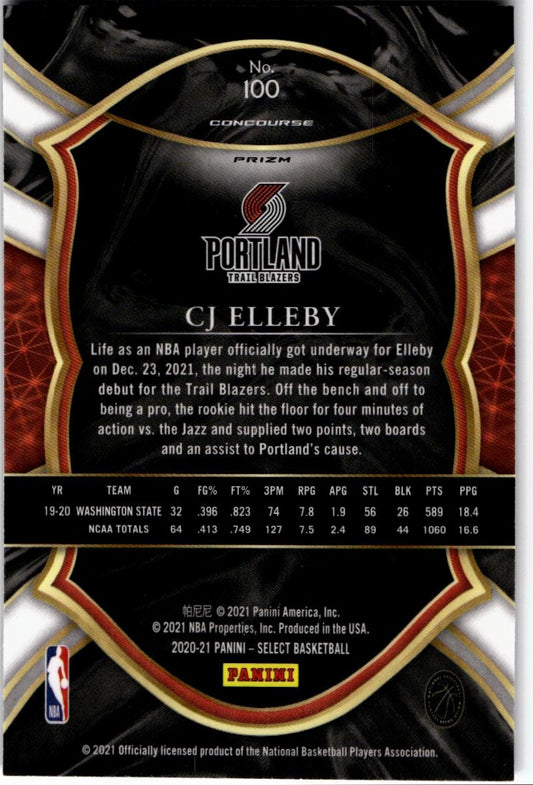 2020-21 Panini Select #100 CJ Elleby Blue