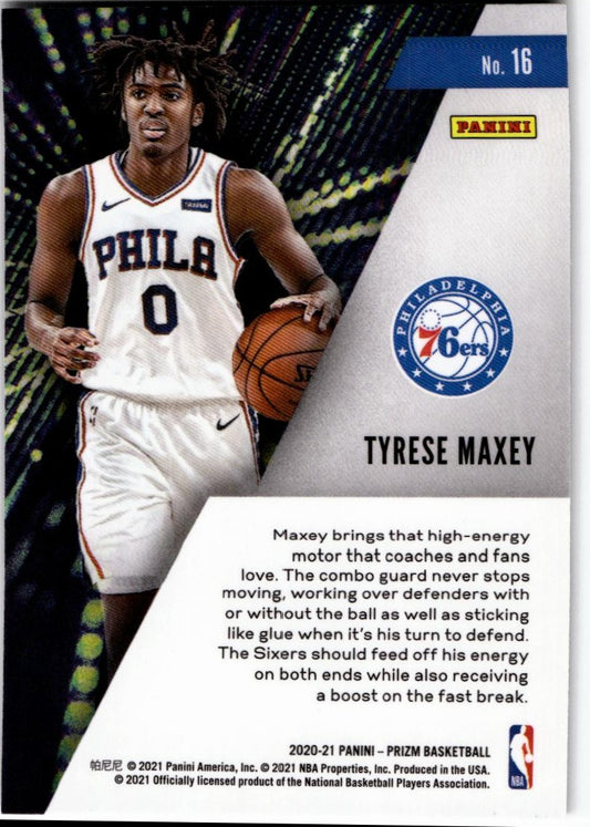 2020-21 Panini Prizm #16 Tyrese Maxey Instant Impact