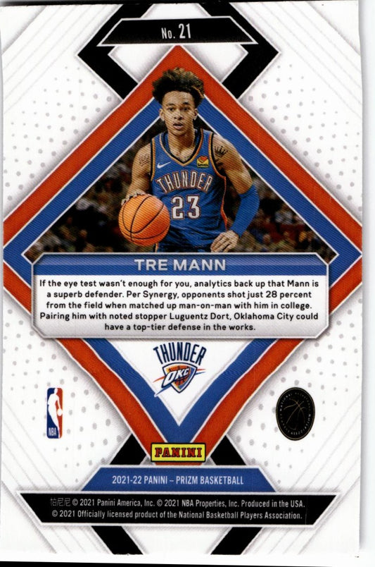 2021-22 Panini Prizm #21 Tre Mann Emergent