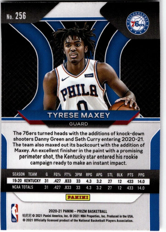 2020-21 Panini Prizm #256 Tyrese Maxey