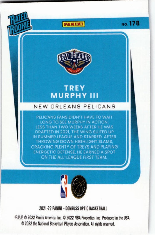 2021-22 Donruss Optic #178 Trey Murphy III