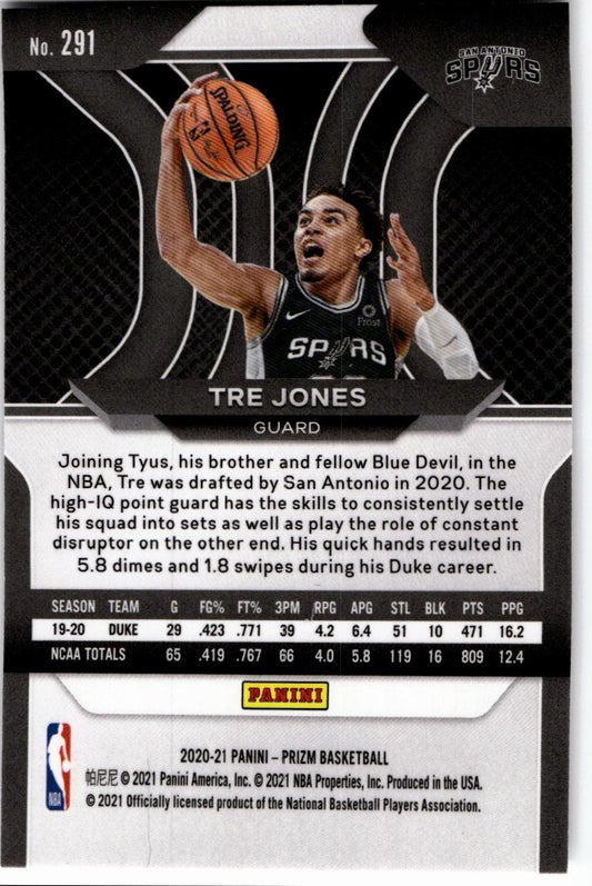 2020-21 Panini Prizm #291 Tre Jones