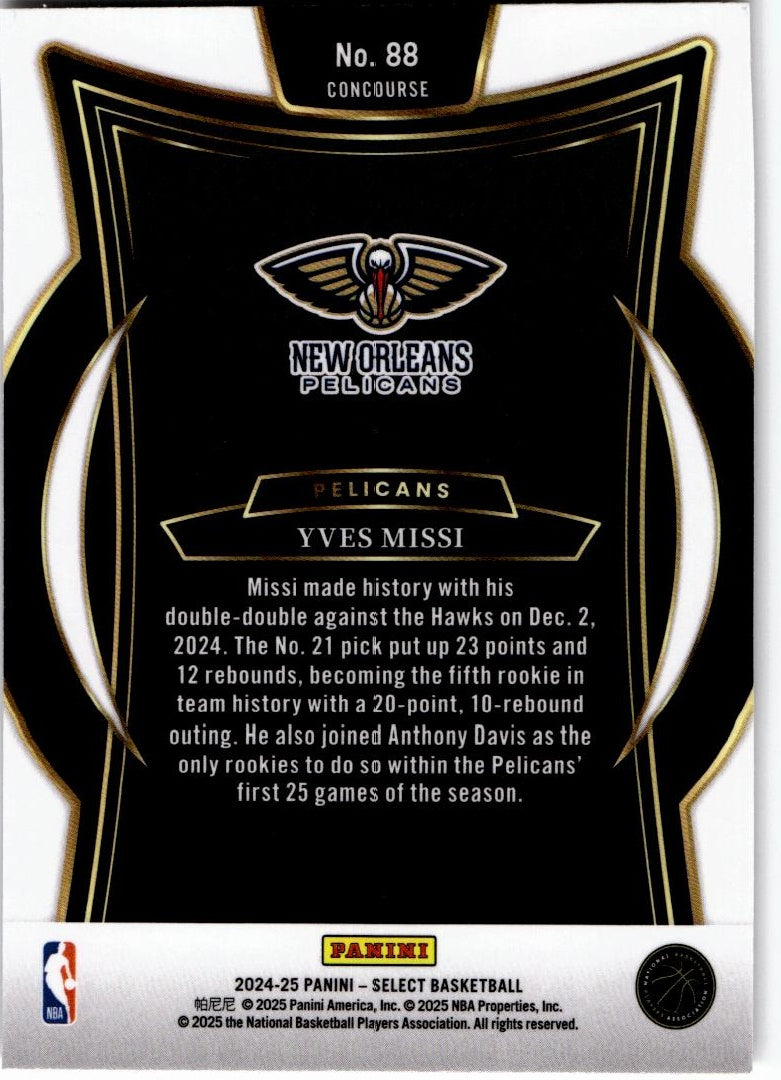 2024-25 Panini Select #88 Yves Missi