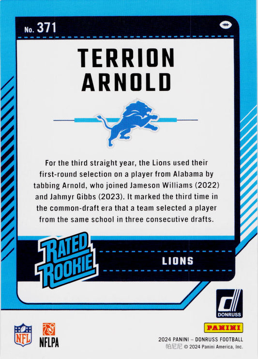2024 Donruss #371 Terrion Arnold