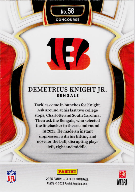 2025 Panini Select #58 Demetrius Knight Jr.