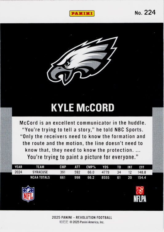 2025 Panini Revolution #224 Kyle McCord