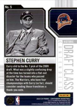 2023-24 Panini Contenders #5 Stephen Curry Historic Draft Class Contenders