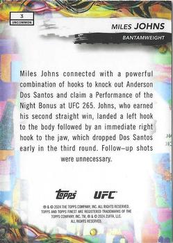2024 Topps Finest UFC #3 Miles Johns RC