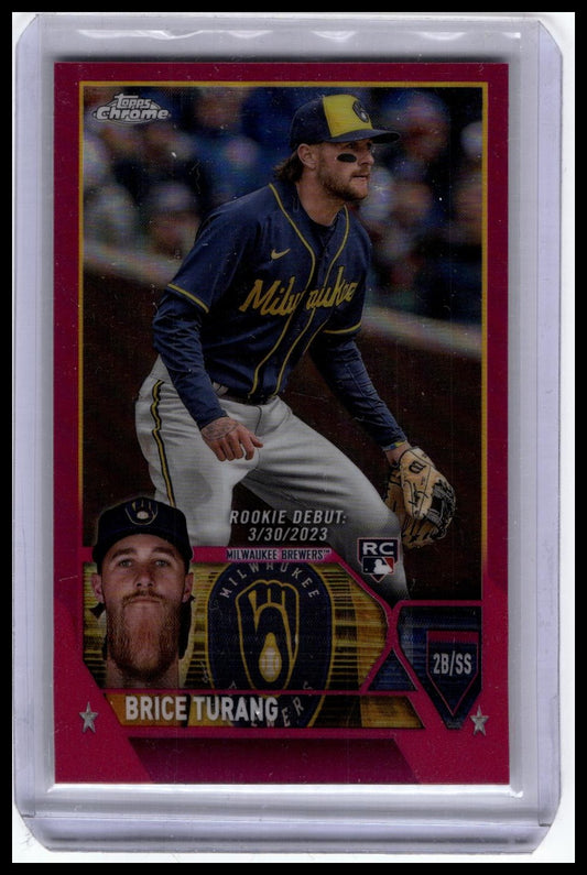 2023 Topps Chrome Update #USC119 Brice Turang Magenta #/399 RC