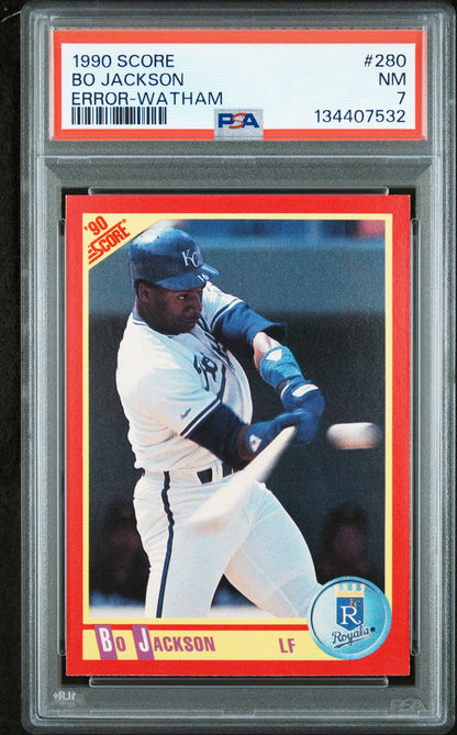 1990 Score #280 Bo Jackson Promos PSA 7