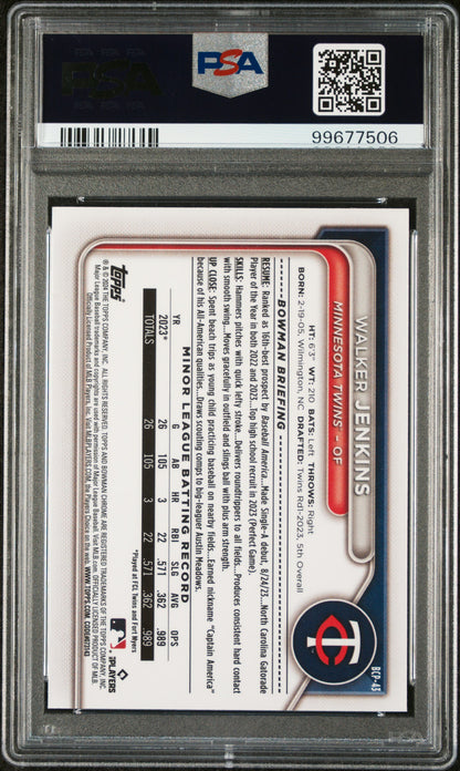 2024 Bowman Chrome Prospects #BCP43 Walker Jenkins PSA 10