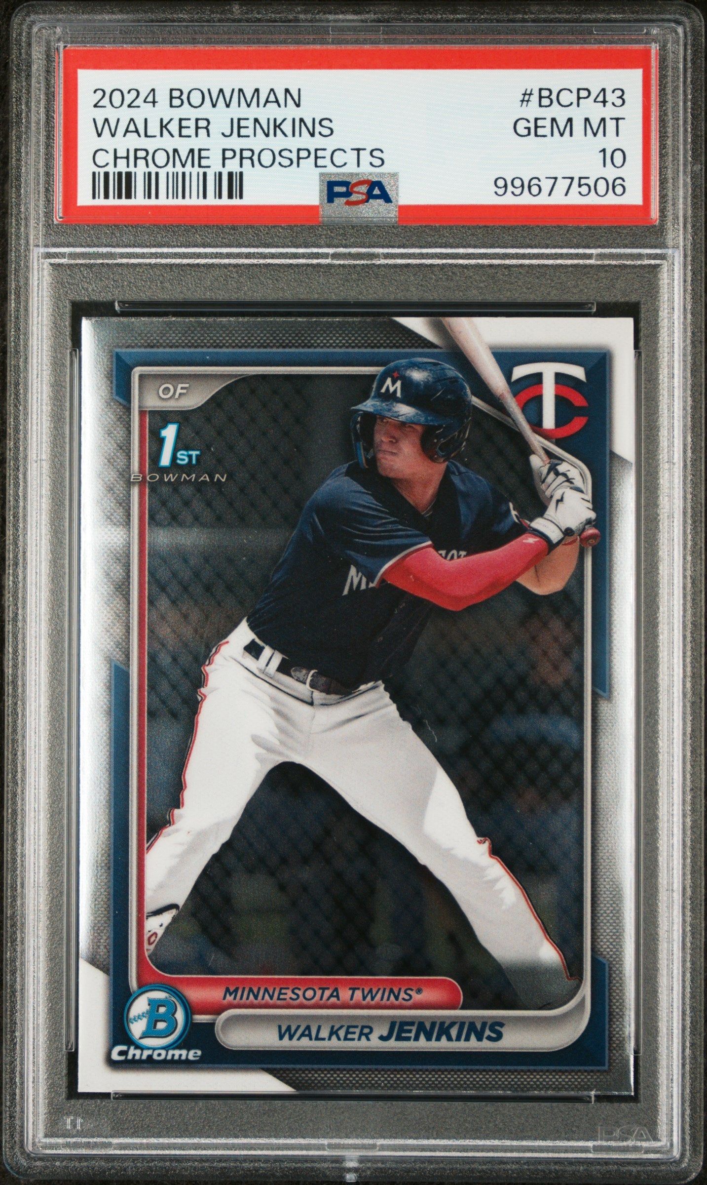 2024 Bowman Chrome Prospects #BCP43 Walker Jenkins PSA 10