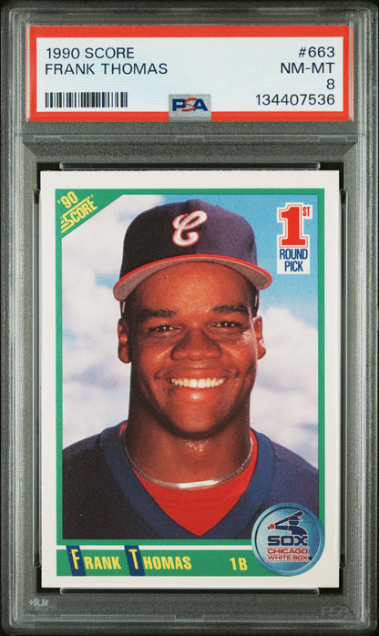 1990 Score #663 Frank Thomas PSA 8
