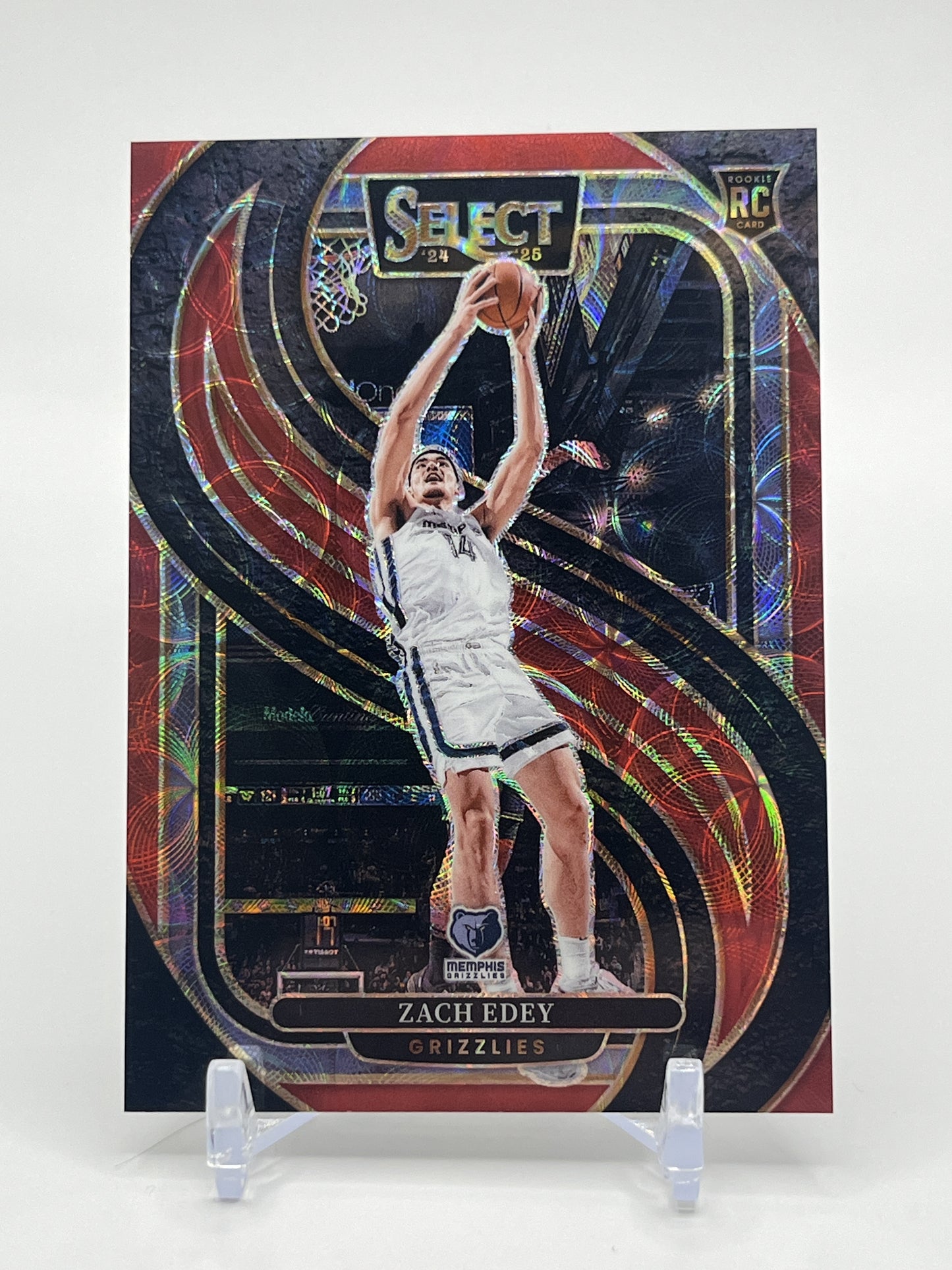 2024-25 Panini Select #192 Zach Edey Red Scope Prizm #/249
