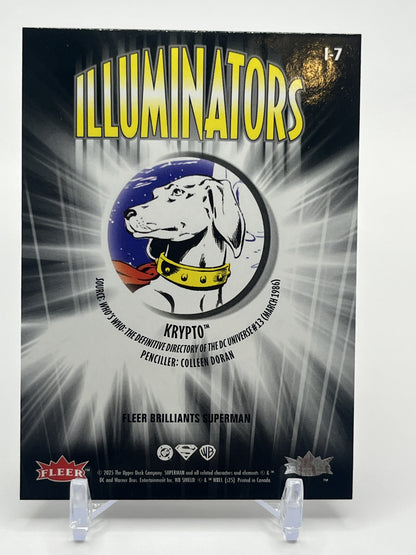 2025 Fleer Brilliants Superman #I-7 Krypto Illuminators