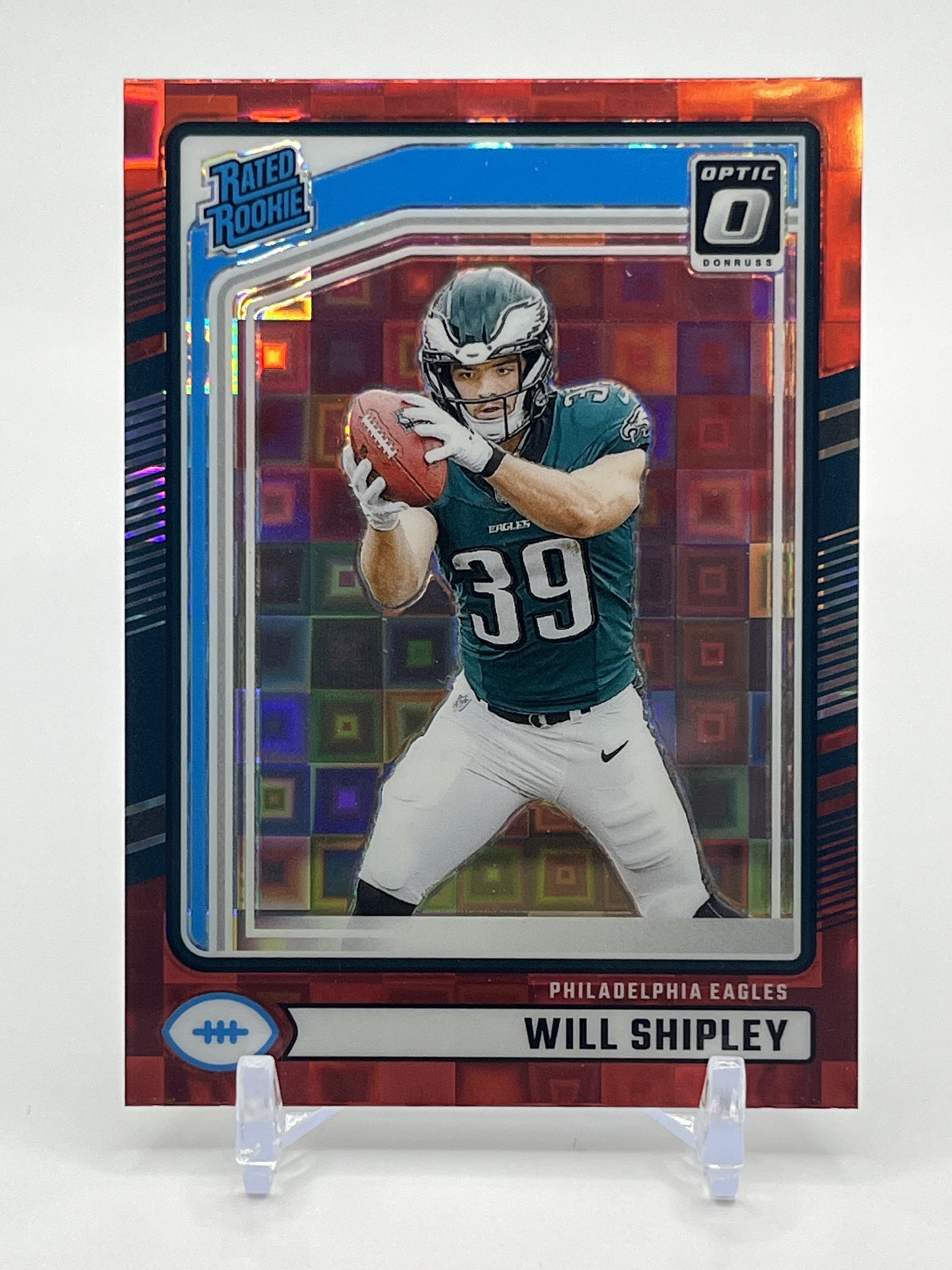2024 Donruss Optic #298 Will Shipley Red Mojo Rated Rookie