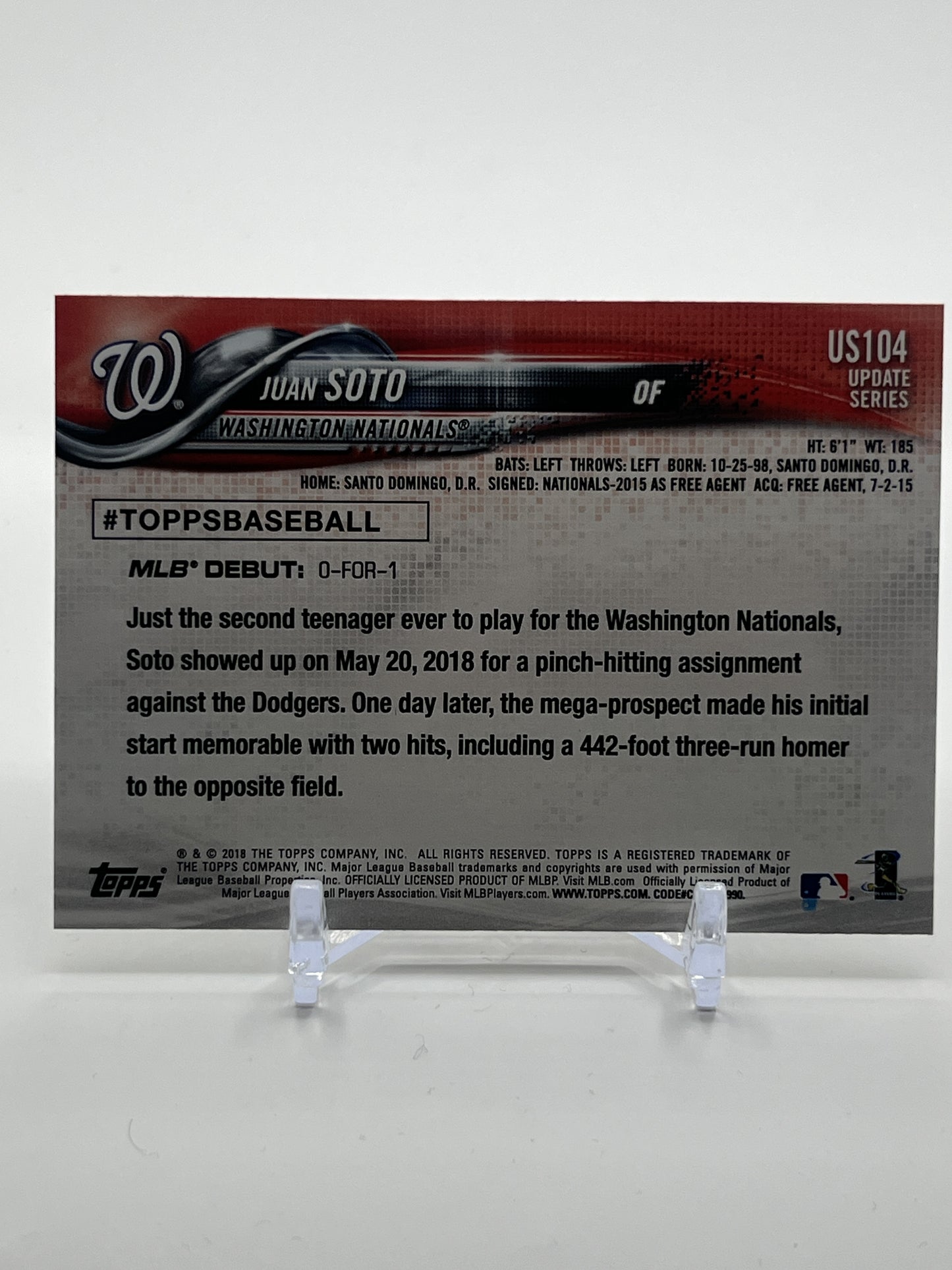 2018 Topps Update #US104 Juan Soto