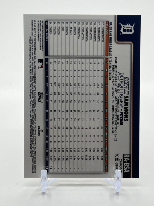 2025 Topps Chrome #RA-BSA Bryan Sammons