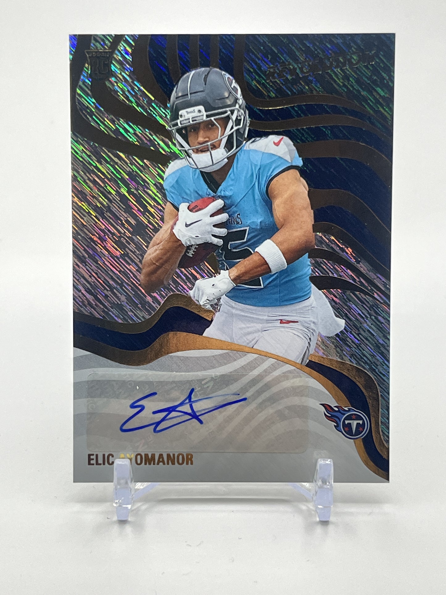 2025 Panini Revolution #RSA-EAR Elic Ayomanor Revolution Signatures Storm