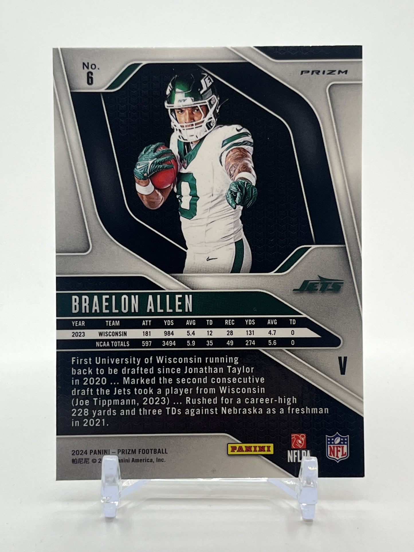 2024 Panini Prizm #6 Braelon Allen Rookie Variations Silver Prizm