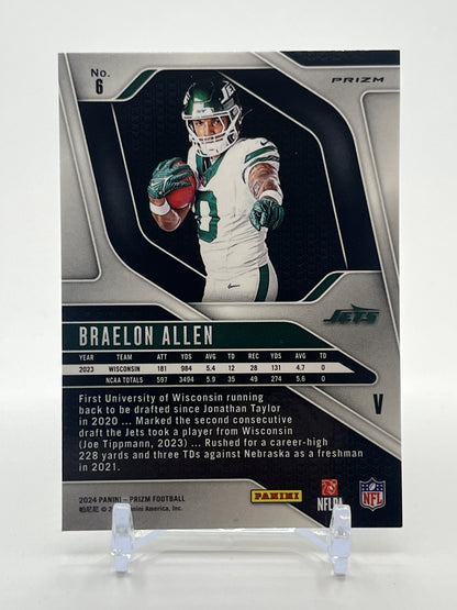 2024 Panini Prizm #6 Braelon Allen Rookie Variations Silver Prizm
