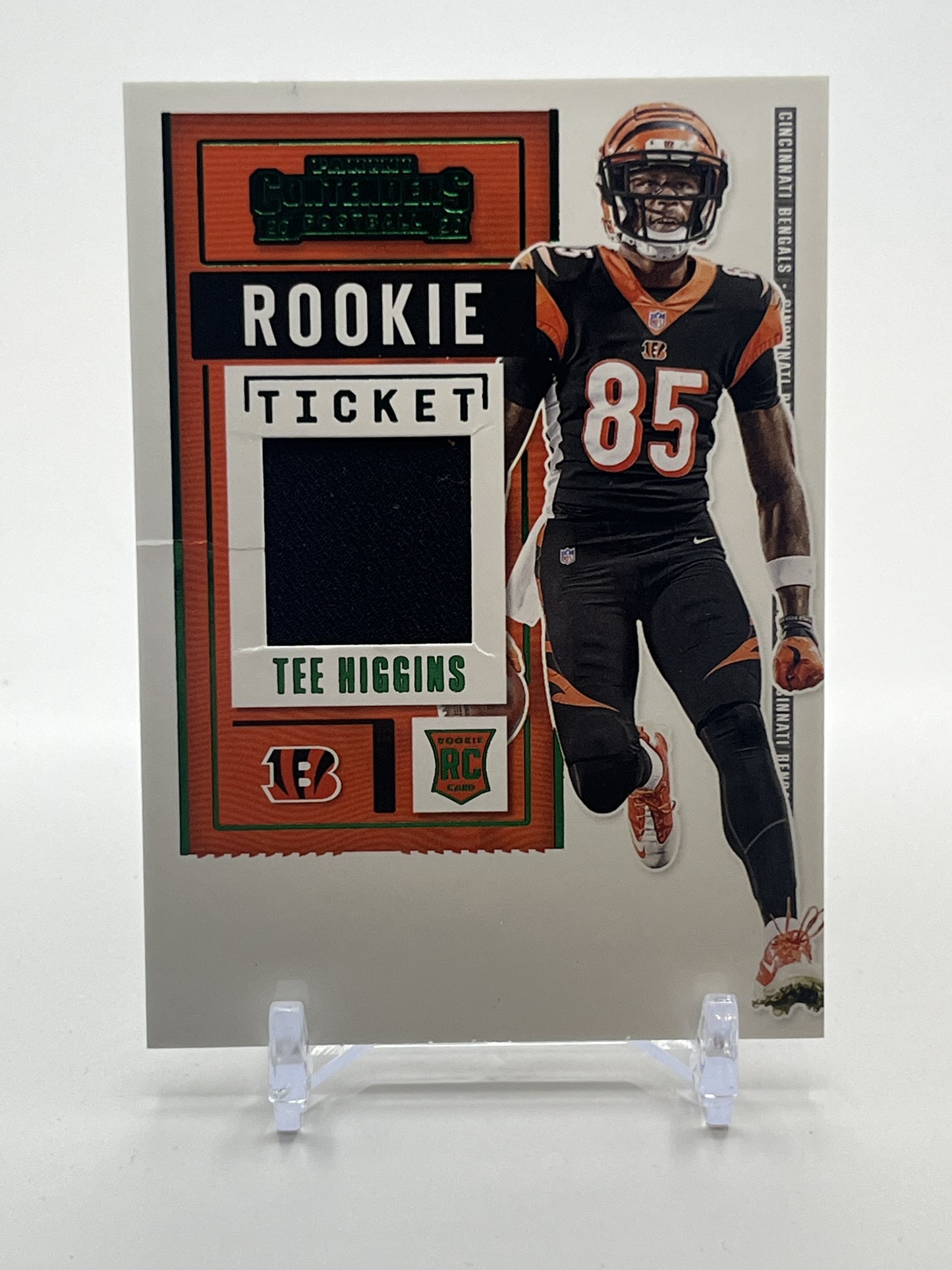2020 Panini Contenders #RTS-THI Tee Higgins Rookie Ticket Swatches