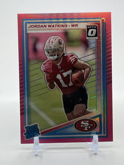 2025 Donruss Optic #289 Jordan Watkins Pink
