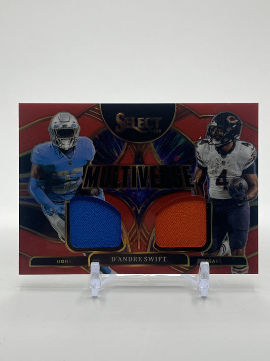 2025 Panini Select #MVJ-DST D'Andre Swift Multiverse Jerseys Red Prizm