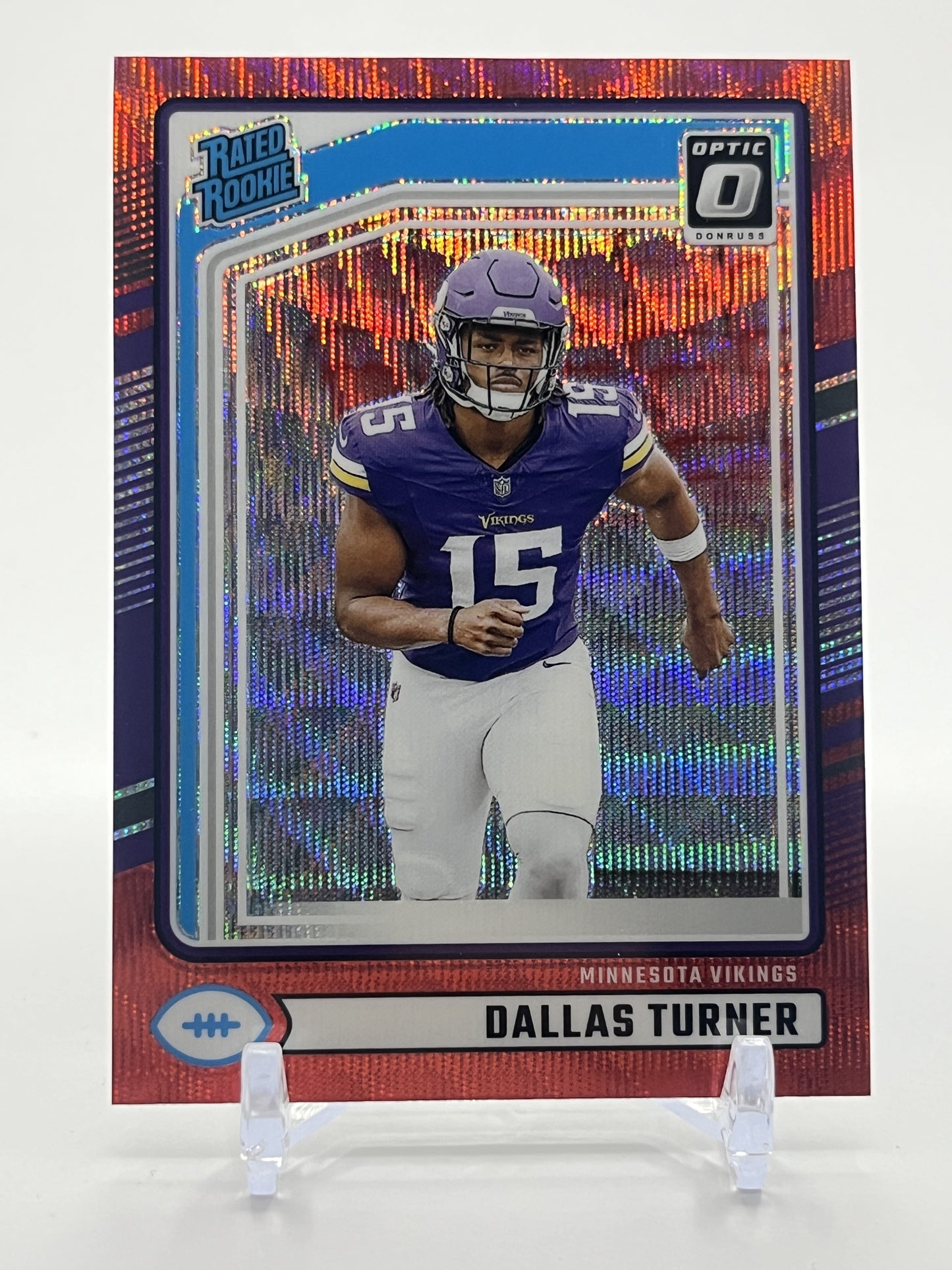 2024 Donruss #331 Dallas Turner Optic Rated Rookies Preview Red Wave