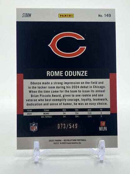 2025 Panini Revolution #149 Rome Odunze Blue Storm #/549
