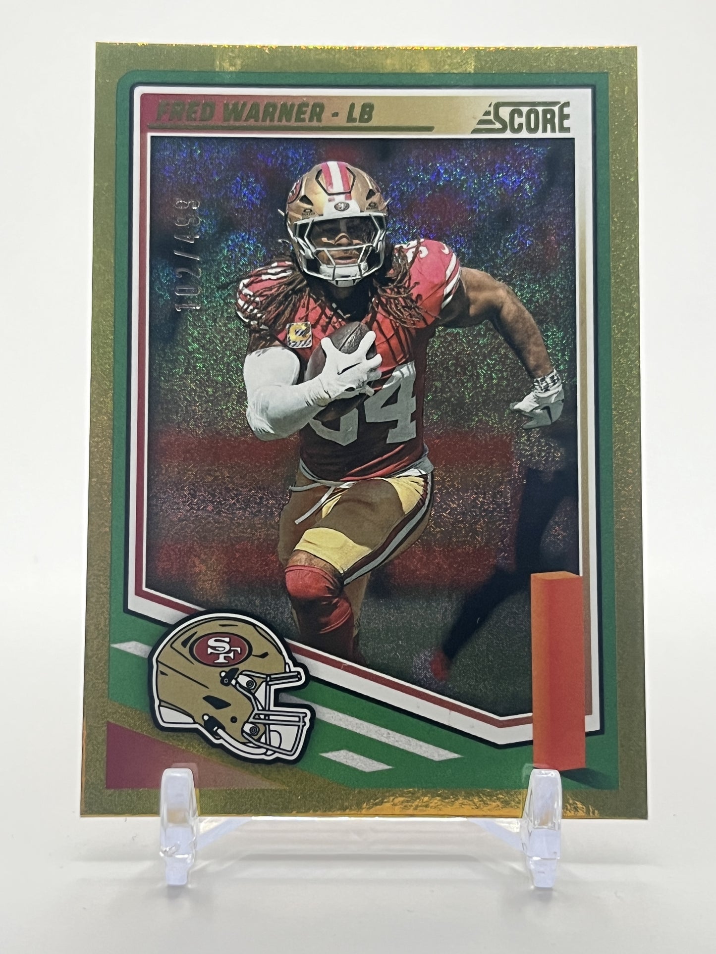 2025 Score #118 Fred Warner Dots Gold #/499