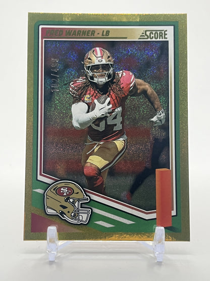 2025 Score #118 Fred Warner Dots Gold #/499