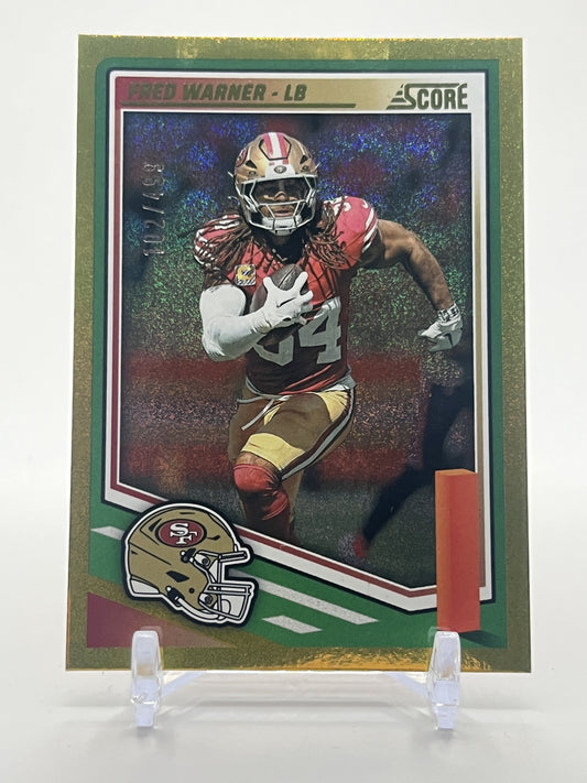 2025 Score #118 Fred Warner Dots Gold #/499
