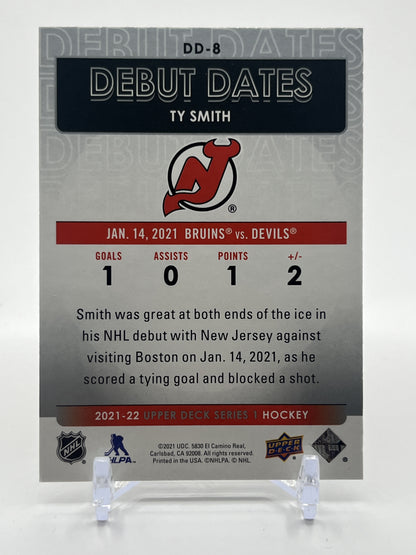 2021-22 Upper Deck #DD-8 Ty Smith Debut Dates