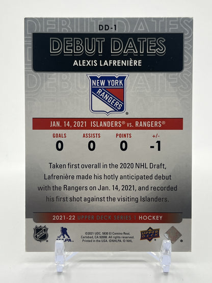 2021-22 Upper Deck #DD-1 Alexis Lafreniere Debut Dates