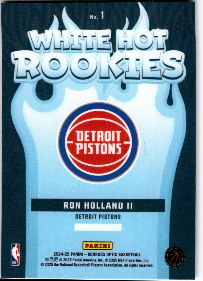 2024-25 Donruss Optic #1 Ron Holland II White Hot Rookies