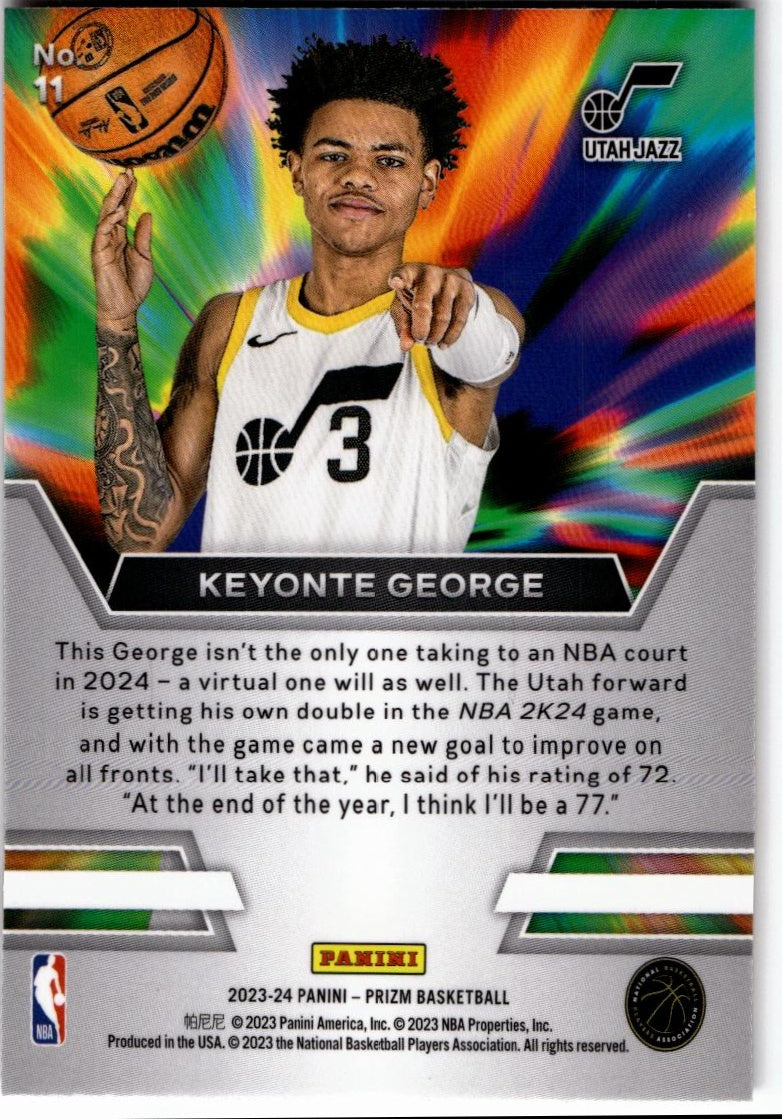 2023-24 Panini Prizm #11 Keyonte George Instant Impact