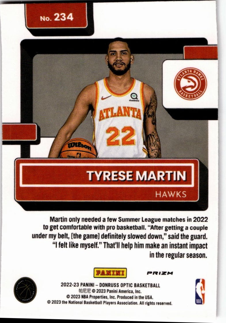 2022-23 Donruss Optic #234 Tyrese Martin Hyper Red