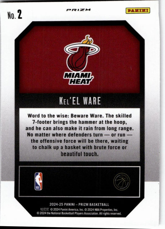 2024-25 Panini Prizm #2 Kel'el Ware Emergent Prizms Silver
