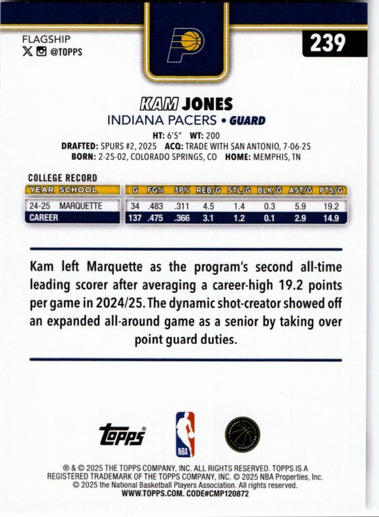 2025-26 Topps #239 Kam Jones